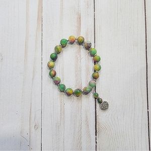 ARTISAN BOHO MARDI GRAS STACKABLE STRETCH BRACELET